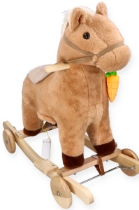 ADAM TOYS  KONIK NA BIEGUNACH Z MARCHEWKĄ GS1029W
