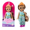 Mini Laleczka Księżniczka Korona Zdobiona Sukienka 17cm Mix