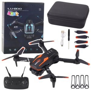 Dron Zdalnie Sterowany LU800 Kamera Światła LED Pomarańczowy