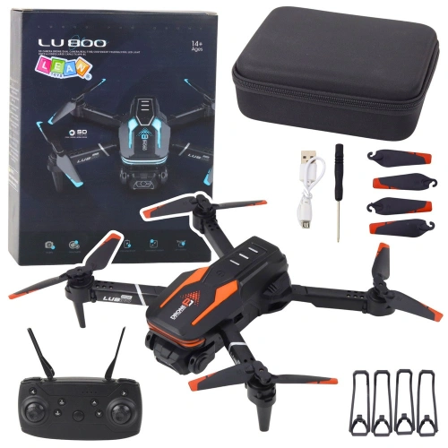 Dron Zdalnie Sterowany LU800 Kamera Światła LED Pomarańczowy