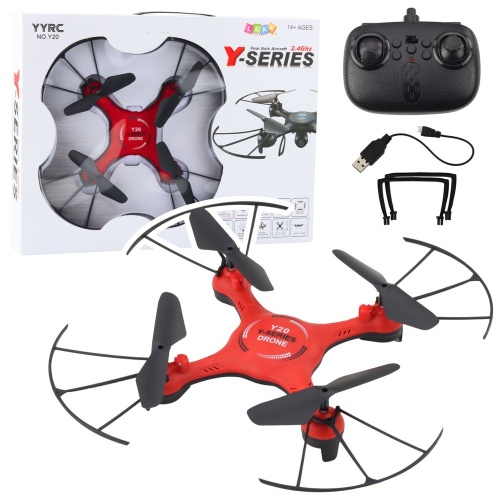Dron Y20 UFO Zdalnie Sterowany Światła Obrót 360° Czerwony
