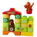 Klocki Konstrukcyjne Edukacyjne W Plecaku Dinozaury Cyfry Litery 49 el.