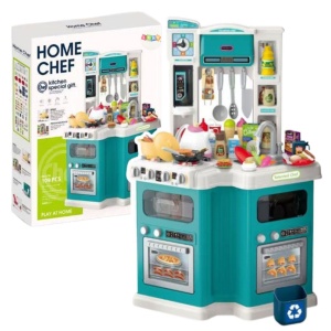 Duża Kuchnia Dla Dzieci Home Chef  Dźwięki Gotowania Akcesoria 109 el.