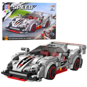 Klocki konstrukcyjne Auto Sportowe Robot 2w1 szare – 363 elementy