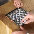 WOOPIE IQ Gra Szachy Warcaby Magnetyczne 2w1 Podróżna Kieszonkowa 10 sztuk