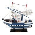 Model Kolekcjonerski Statek Kuter Rybacki Flying Lady Niebieski 24x23cm