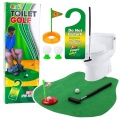 Zestaw Gra Zręcznościowa Golf Toaletowy Mata Kij Piłki Zawieszka Na Drzwi