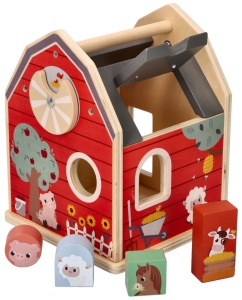 ADAM TOYS DREWNIANY SORTER KSZTAŁTÓW Z KLOCKAMI FARMA N2045