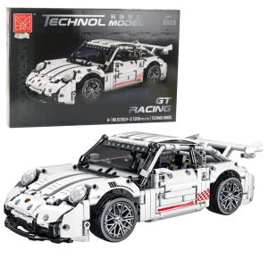 Klocki Konstrukcyjne Samochód GT Racing Biały 1:14 1268 el.