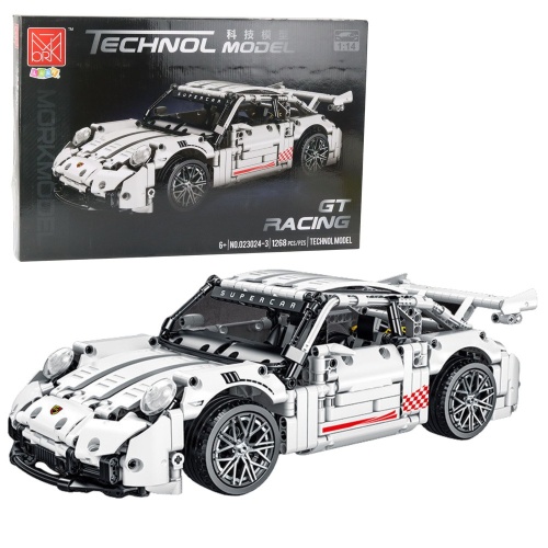Klocki Konstrukcyjne Samochód GT Racing Biały 1:14 1268 el.