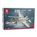 Klocki konstrukcyjne Samolot Myśliwski F-35 Lightning II Szary 1490 el.
