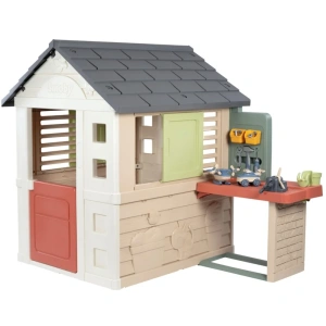 SMOBY LIFE DOMEK OGRODOWY DLA DZIECI NATURE Z WARSZTATEM + 39 AKCESRÓW 810742