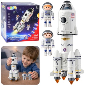 Rakieta Kosmiczna 5w1 z Astronautami, Światłem, Dźwiękiem i Projektorem