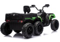 Quad Na Akumulator ATV 6 Kół Z Przyczepką JC606 24V 4x4 Zielony