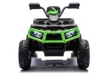 Quad Na Akumulator ATV 6 Kół Z Przyczepką JC606 24V 4x4 Zielony