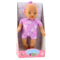 Lalka Niemowlę w Fioletowym Body Miękki Brzuszek Opaska Z Kokardką 31 cm