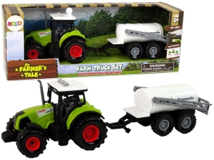 Traktor dla dzieci z przyczepką Autko Farma Lean Toys