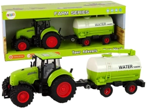 Traktor z przyczepą, duże koła, zielony – Farma