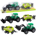 Zestaw Traktor Z Ładowaczem i Prasą Rolniczą Zielony