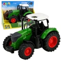 Traktor Rolniczy Farmerski Gospodarski Gumowe Koła Biało Zielony 1:24