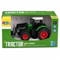 Traktor Rolniczy Farmerski Z Ładowaczem Czołowym Gumowe Koła Zielony 1:24