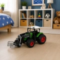 Traktor Rolniczy Farmerski z Chwytakiem Do Bel Gumowe Koła Zielony 1:24