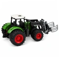 Traktor Rolniczy Farmerski z Chwytakiem Do Bel Gumowe Koła Zielony 1:24