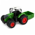 Traktor Rolniczy Farmerski Z Rozsiewaczem Nawozu Gumowe Koła Zielony 1:24