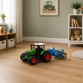 Traktor Rolniczy Farmerski Gospodarski z Wałem Uprawowym Zielony 1:24