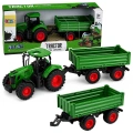 Traktor Rolniczy Farmerski z Przyczepą Wywrotką Gumowe Koła Zielony 1:24