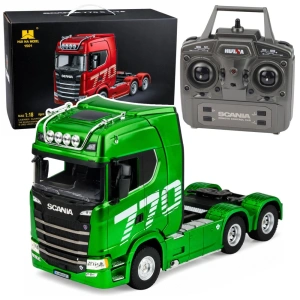 Ciągnik siodłowy Scania 770S RC Huina zielony 1:18
