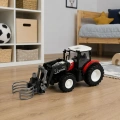 Traktor Rolniczy z Chwytakiem Do Bel Zdalnie Sterowany RC Czerwony 1:24