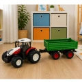 Traktor Rolniczy Z Przyczepą Wywrotką Zdalnie Sterowany Światła Dźwięk 1:24