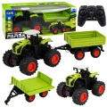 Wysoki Traktor Rolniczy Z Przyczepą Wywrotką Zdalnie Sterowany RC 1:16