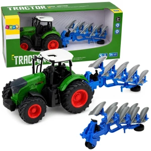 Traktor rolniczy z pługiem wieloskibowym 1:24 Lean Toys