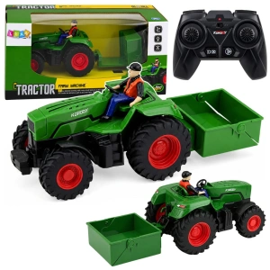 Traktor rolniczy RC z przyczepą skrzyniową Rolnik 1:24 Lean Toys