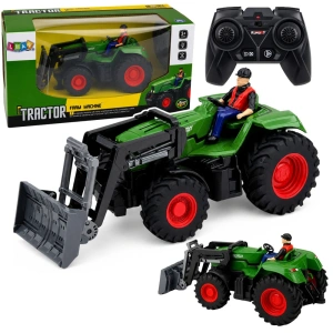 Traktor rolniczy RC ze spychaczem i rolnikiem 1:24 Lean Toys