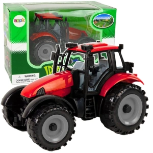 Mały traktor rolniczy czerwony z otwieraną maską 13 cm
