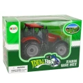 Mały Traktor Rolniczy Farmerski Otwierana Maska Czerwony 13 cm