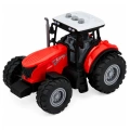 Traktor z Przyczepą Do Transportu Zwierząt Figurki Krów Światła Dźwięki 4 el.