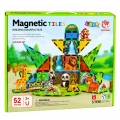 Klocki Magnetyczne Konstrukcyjne Dzikie Zwierzęta Dżungla ZOO 52 el.