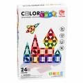 Klocki Magnetyczne Konstrukcyjne Panele 3D Kreatywne STEM Kolorowe 24 el.