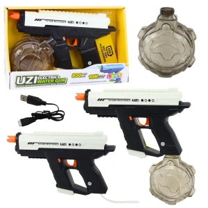 Elektryczny pistolet na wodę automatyczny 10 m czarno-biały 800 ml