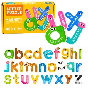 Puzzle magnetyczne Literki edukacyjne 26 el. Lean Toys