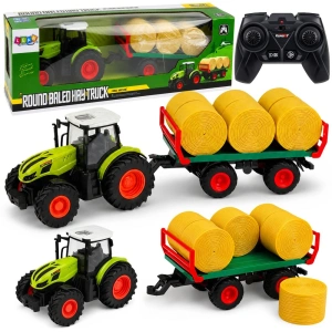 Traktor Rolniczy RC z Przyczepą i Belami Siana 1:24 Lean Toys