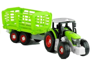 Rozkręcany traktor z otwieraną przyczepą 43 cm