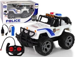 Auto R/C Policja Jeep Policyjny 1:14 z efektami świetlnymi