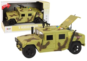 Lean Toys Samochód wojskowy z napędem frykcyjnym moro piaskowy, światła i dźwięki