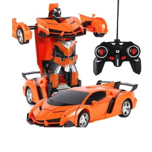 Auto Robot 2w1 z pilotem R/C, światłem, dźwiękiem i funkcją driftu – pomarańczowy