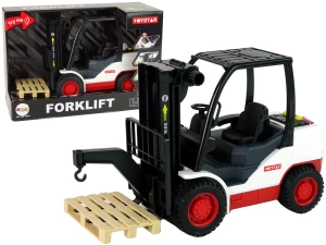 Wózek widłowy z ruchomym widelcem i paletą Lean Toys